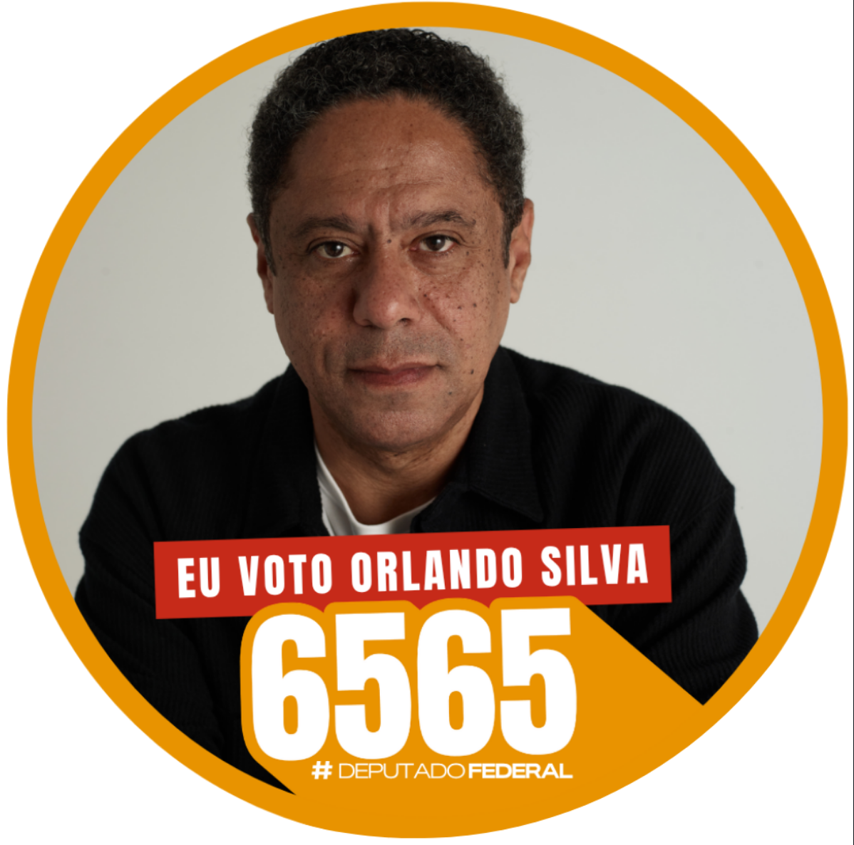 Exemplo de foto personalizada com a moldura Orlando Silva 6565